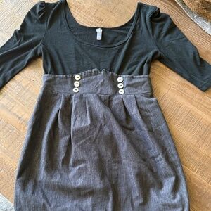 Black and gray dress